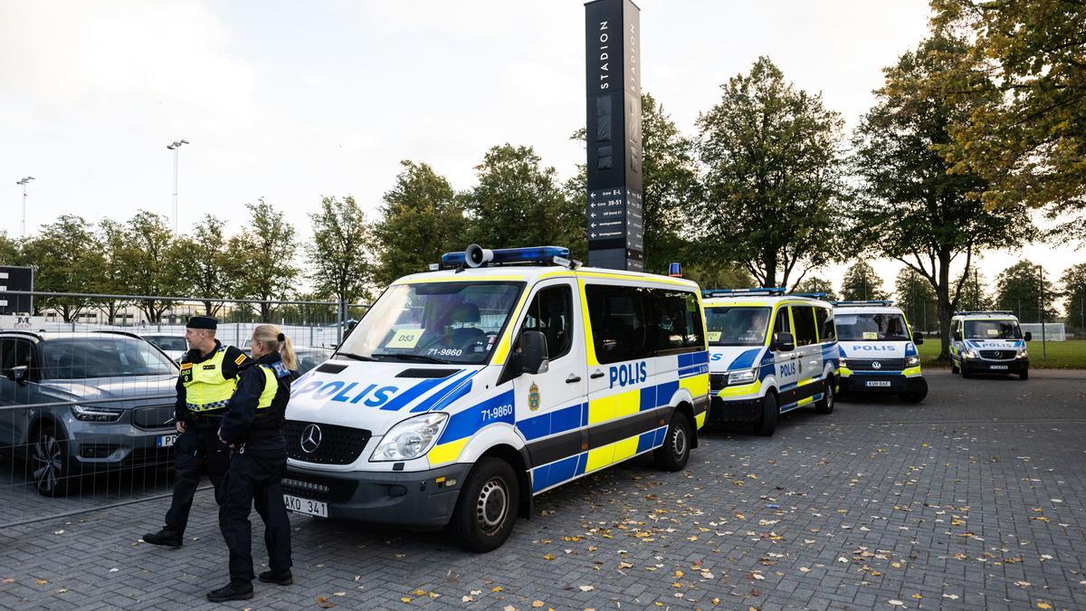 Policía en Malmoe, Suecia.