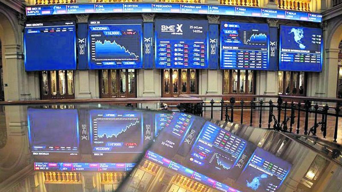 Parqué de la Bolsa de Madrid del 6 de noviembre de 2024.