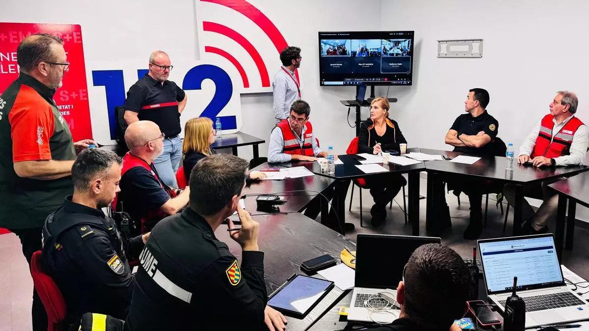 Reunión del Cecopi, la madrugada del miércoles 30 de octubre.