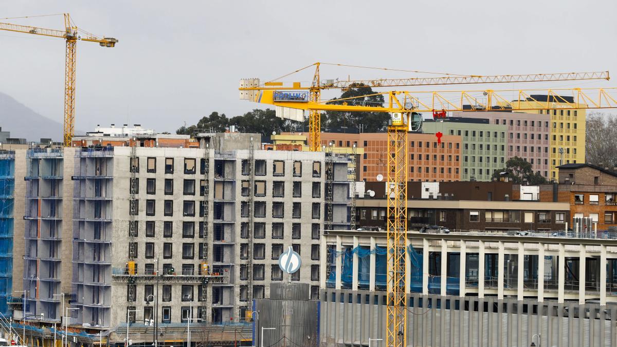 Viviendas en construcción.