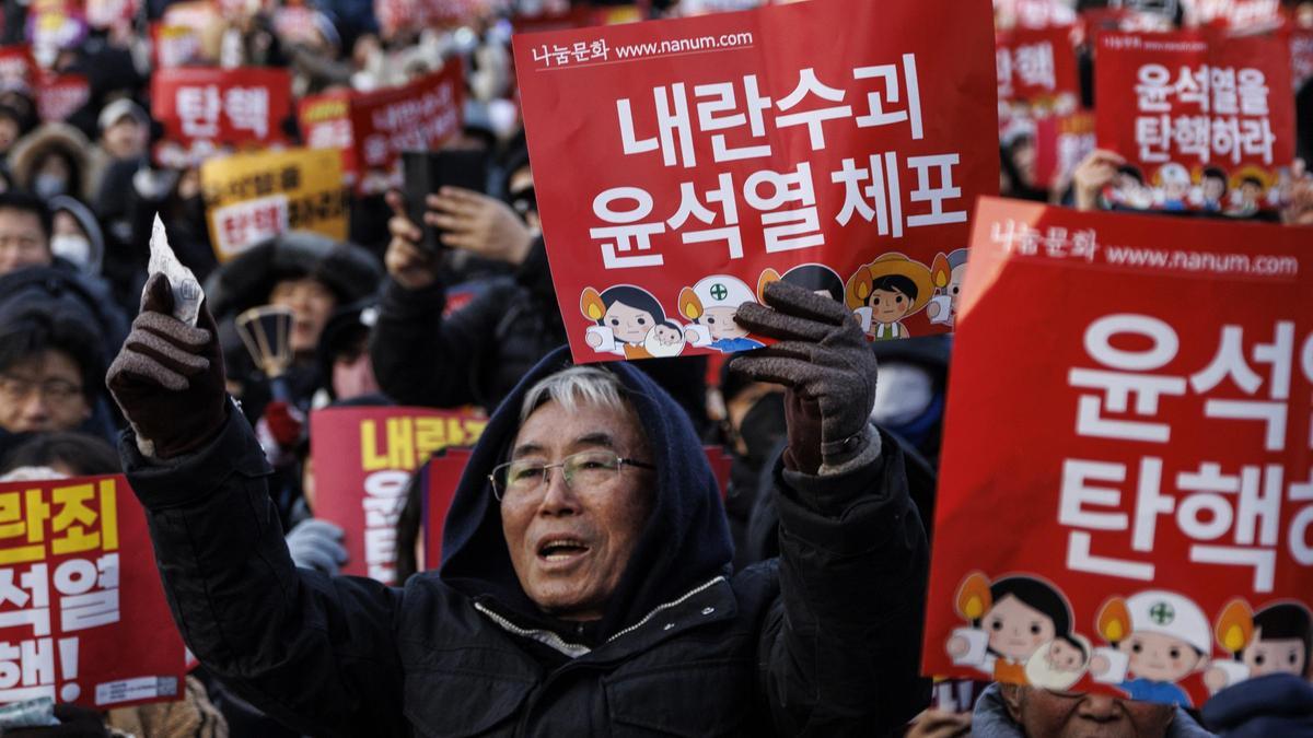 Manifestación contra el presidente de Corea del Sur, Yoon Suk Yeol