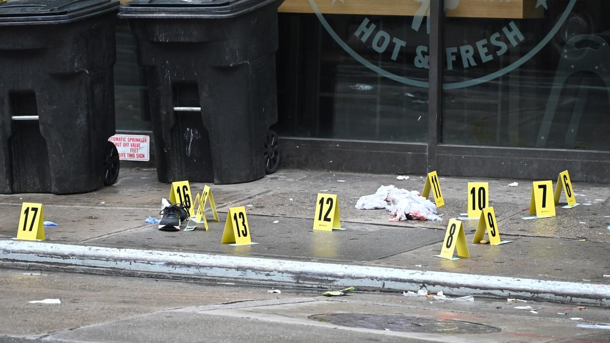Escena de un tiroteo en Estados Unidos.