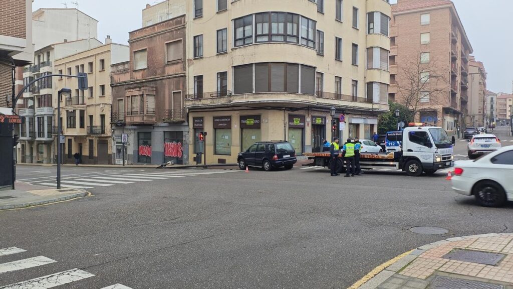 Accidente ocurrido el 1 de enero de 2025 en la avenida de Portugal de Zamora.