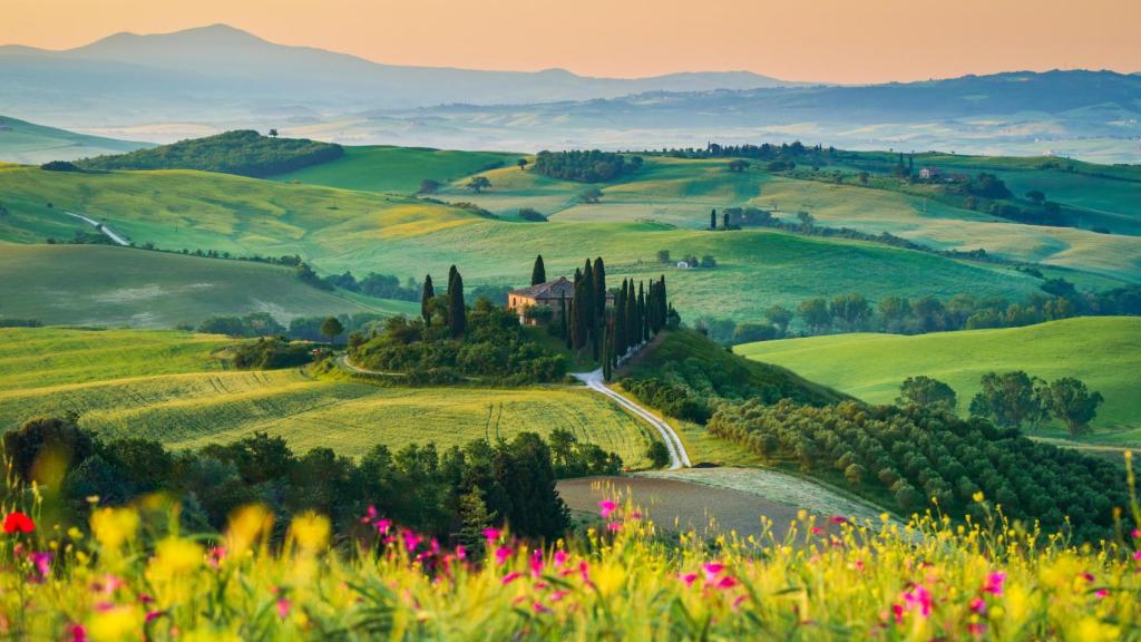 Val d'Orcia, en Toscane italienne.