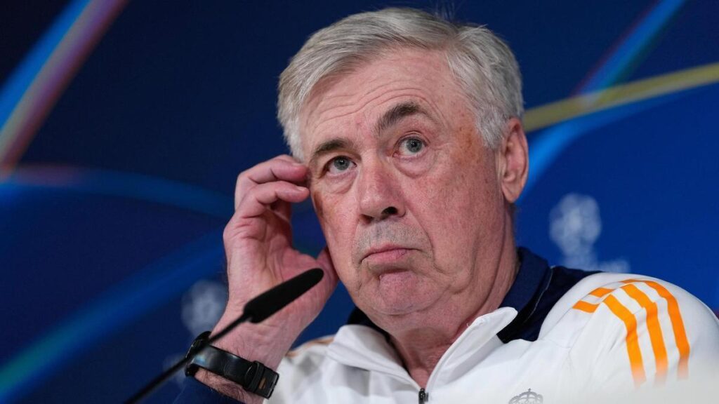 El entrenador del Real Madrid, Carlo Ancelotti, en rueda de prensa.
