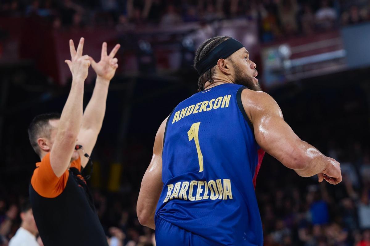 Anderson a contribué à l'attaque de Blaugrana avec ses triples.