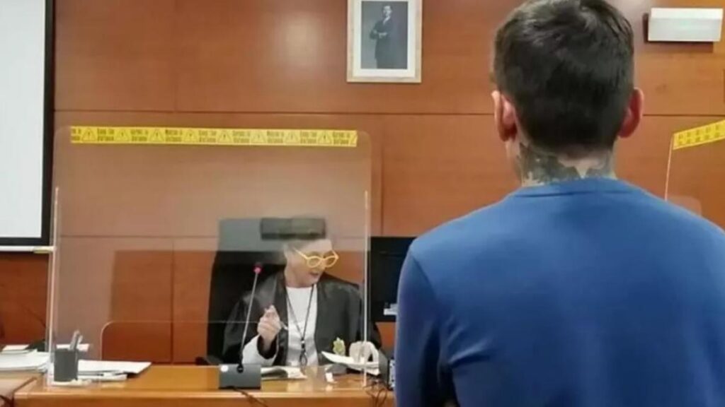 Linos R.J., el joven de Carbajales, durante el último juicio en Zamora.