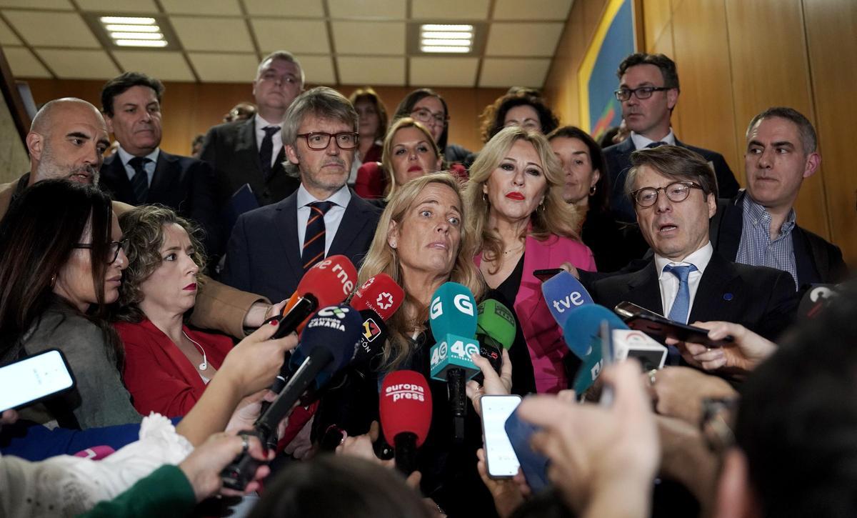 Les conseillers du parti populaire après avoir quitté le Conseil des politiques financières et financières du ministère des Finances.