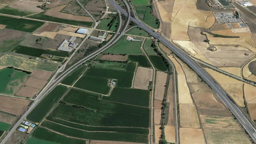 Vista aérea de los terrenos del Sector 10-S del Puerta del Noroeste.