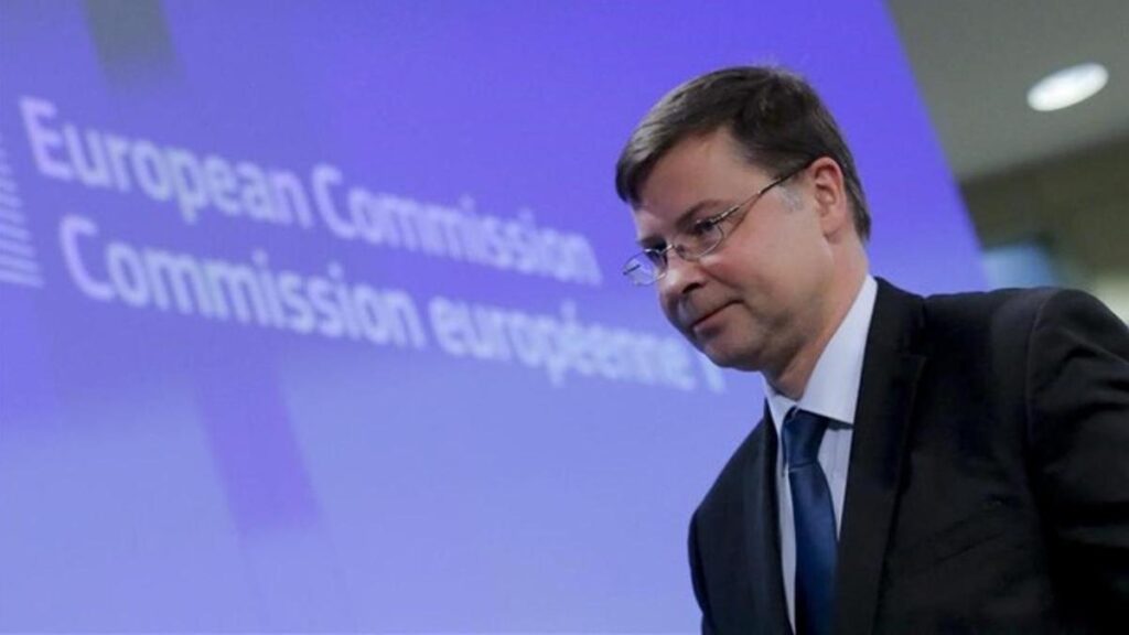 El comisario europeo de Economía, Valdis Dombrovskis.