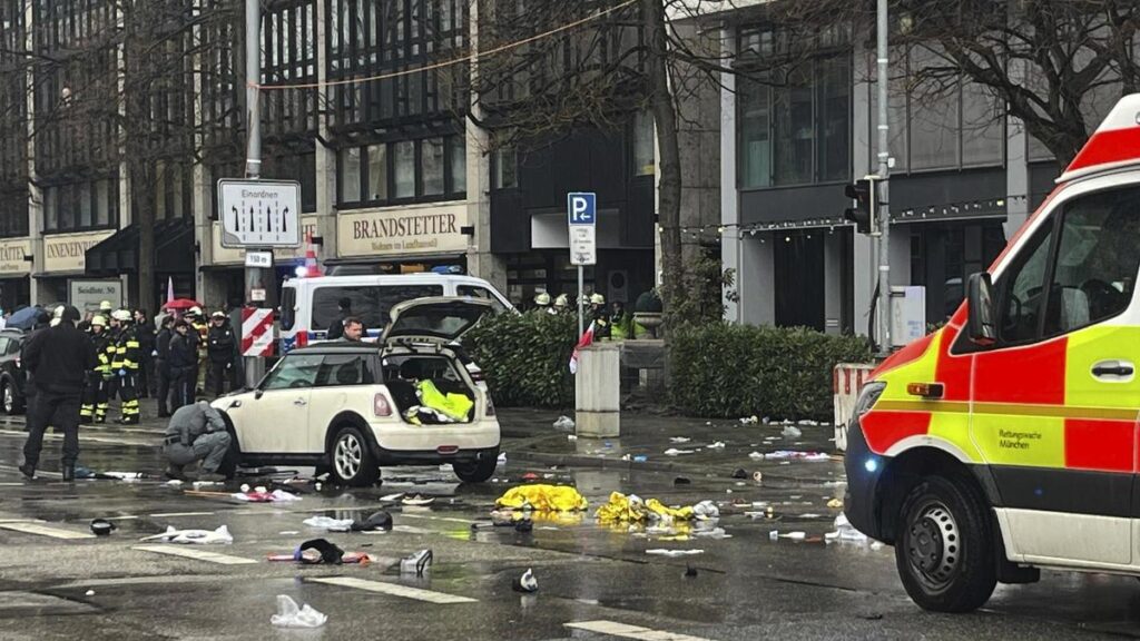 El coche del autor del atropello múltiple en Múnich.