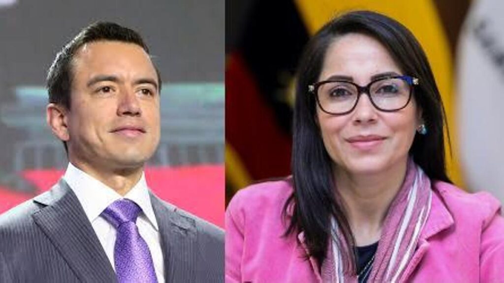 Daniel Noboa y Luisa González, candidatos a la presidencia de Ecuador.