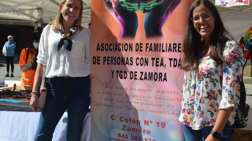 Representantes de AZADAHI, en una jornada en Benavente.