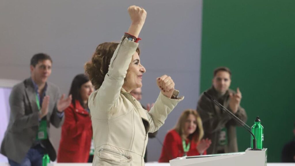 María Jesús Montero, secretaria general del PSOE andaluz, en el congreso de Armilla (Granada).