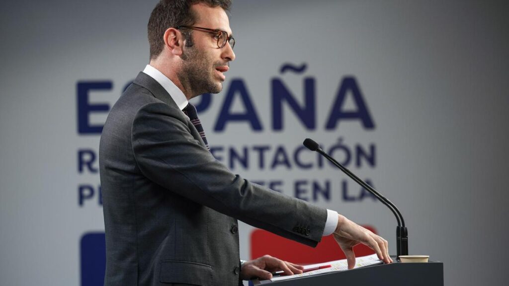 El ministro de Economía, Carlos Cuerpo, tras la reunión del Ecofin de este martes.