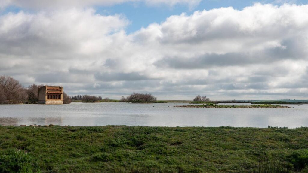 Salina Grande en la Reserva de las Lagunas de Villafáfila este miércoles