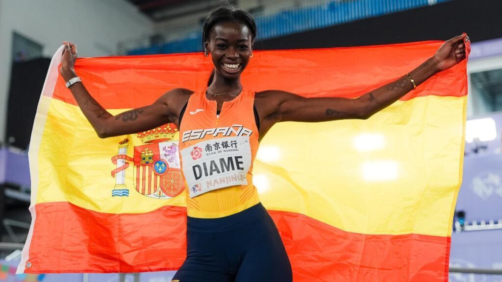 Fátima Diame revalidó su bronce mundial en longitud