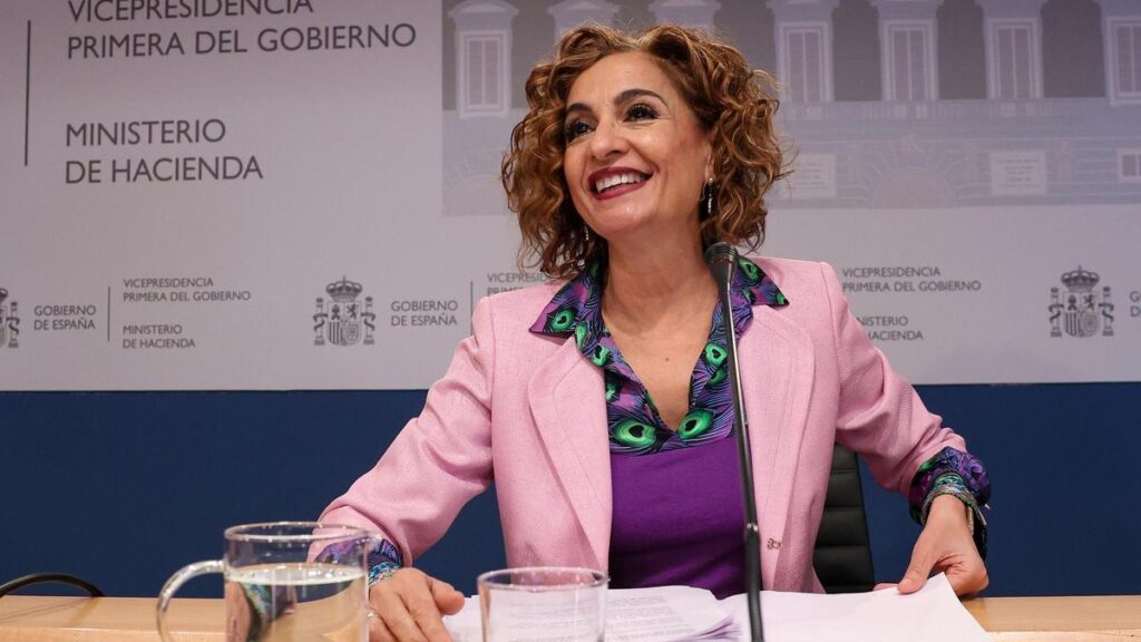 La vicepresidenta primera del Gobierno y ministra de Hacienda, María Jesús Montero.