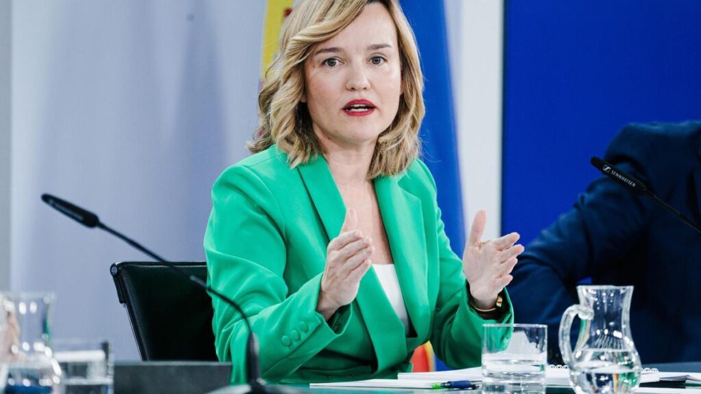 La ministra de Educación, FP y Deportes y portavoz el Gobierno, Pilar Alegría.