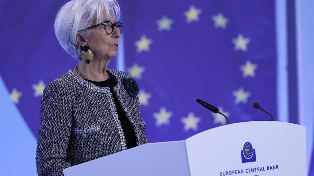 Lagarde durante una comparecencia ante el BCE