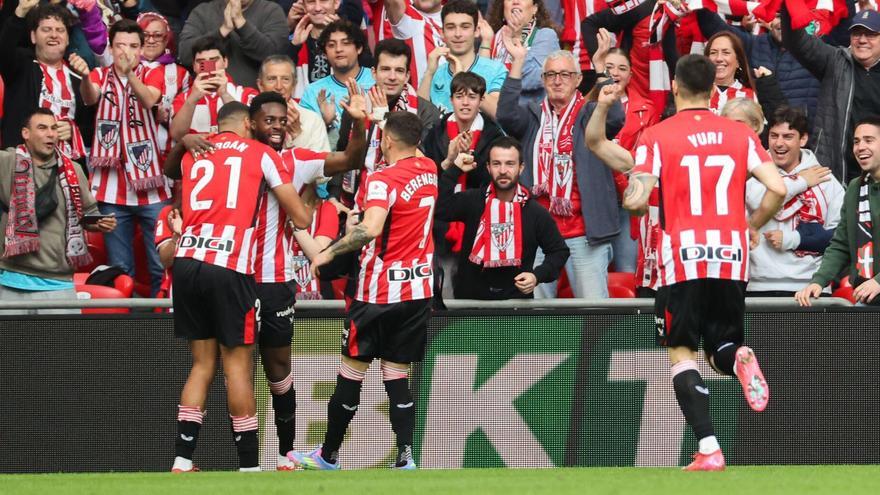 Iñaki Williams celebra su gol ante Las Palmas.