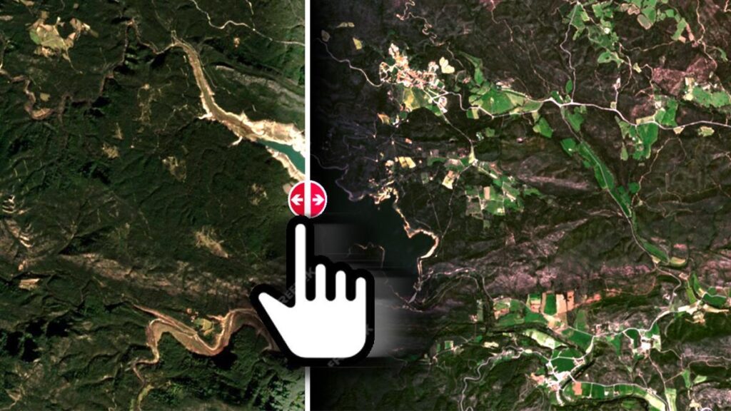 Los embalses catalanes antes y después del episodio de lluvias de marzo