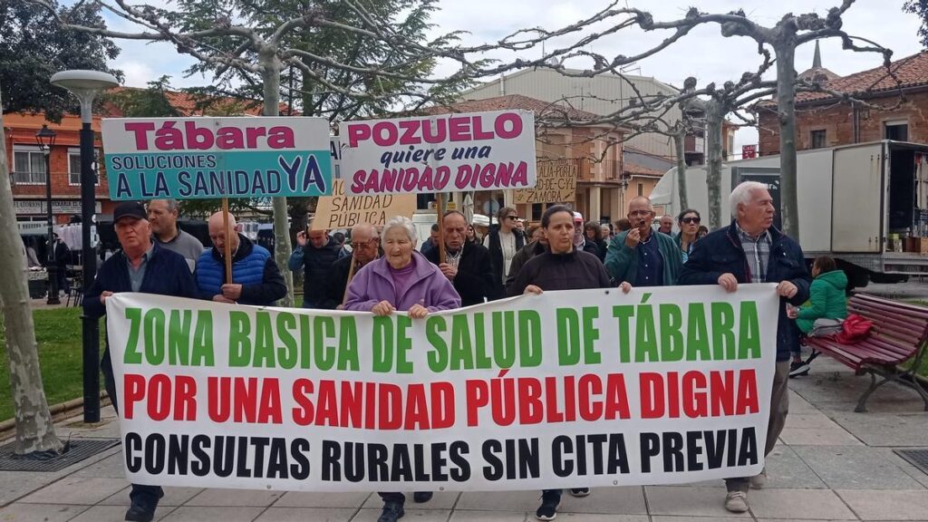 Nueva protesta de la plataforma saniatria en Tábara.
