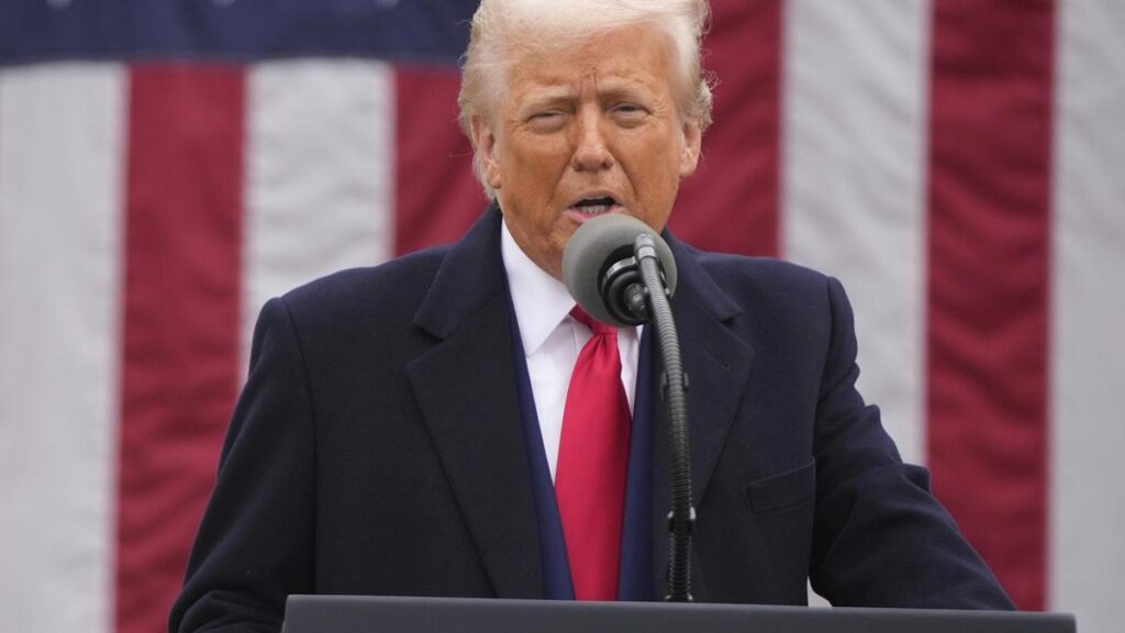 El presidente de EEUU, Donald Trump, este miércoles en la Casa Blanca durante el anuncio de los aranceles.