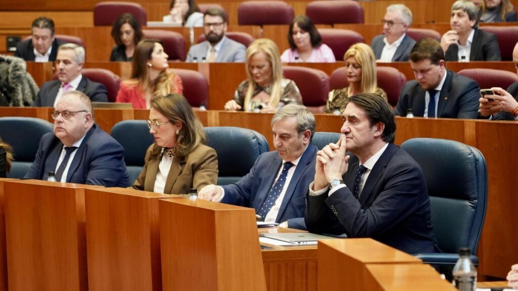 Pleno de las Cortes de Castilla y León ayer martes.