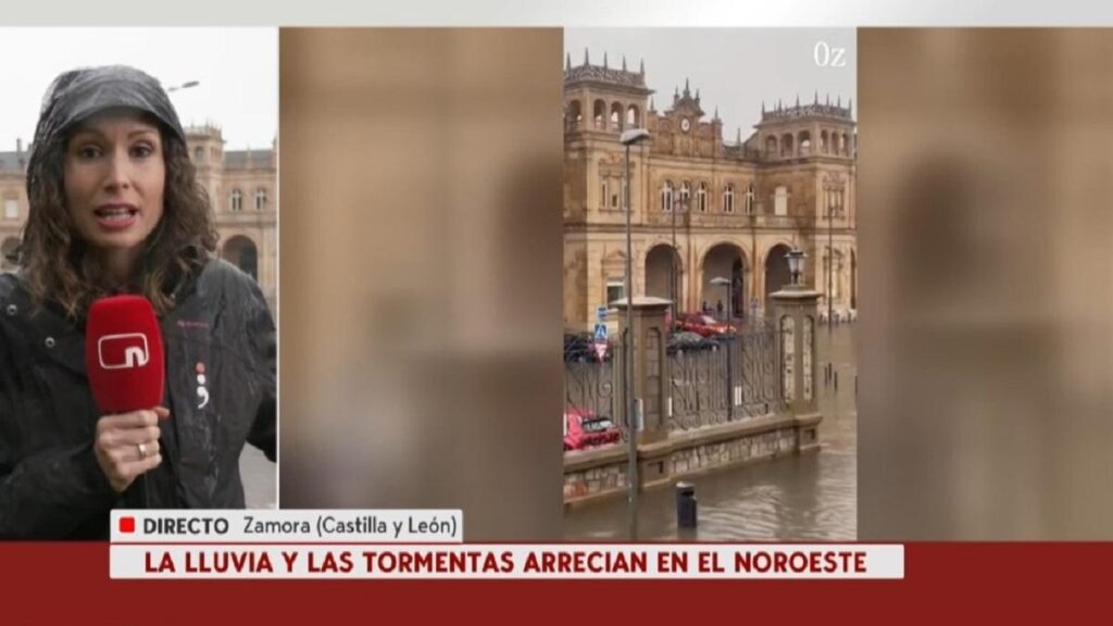 Noticias Cuatro recoge el aguacero del 4 de mayo en Zamora