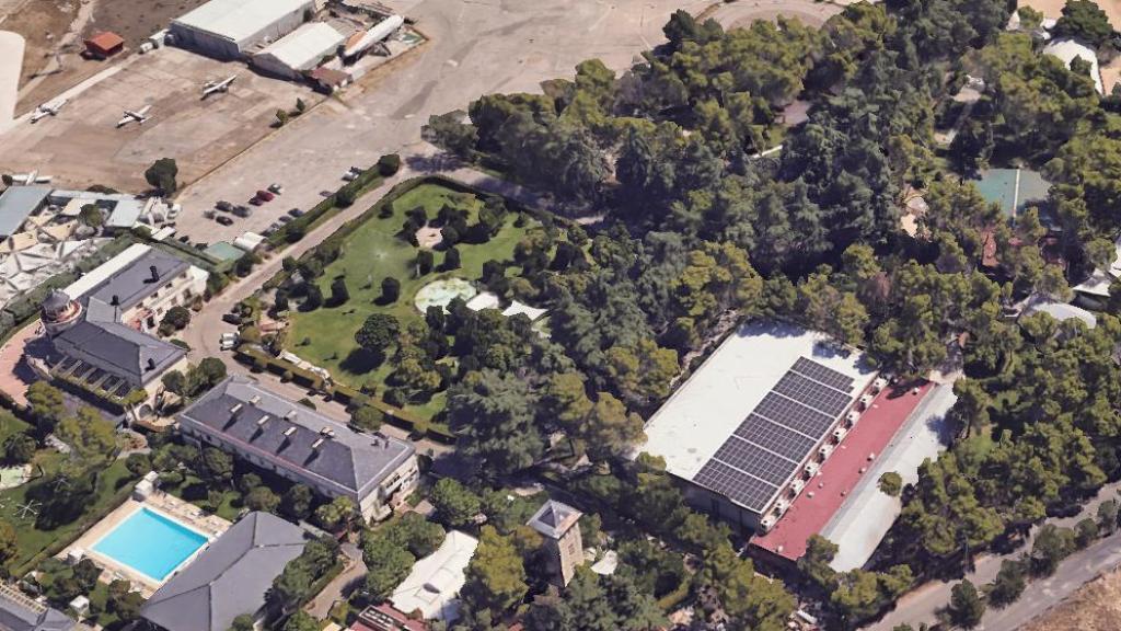 Vue aérienne du point de vue à quatre vances, à Madrid.