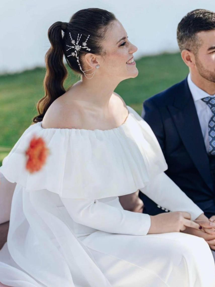 Angela et Juan José le jour de leur mariage.