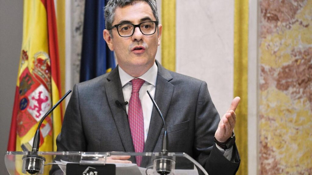 El ministro de Presidencia, Justicia y Relaciones con las Cortes, Félix Bolaños.