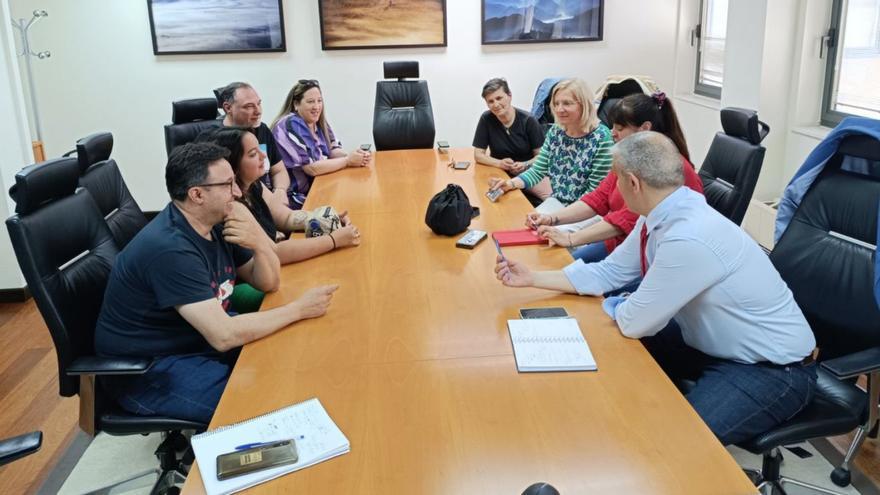 Reunión mantenida con representantes sindicales de CC.OO.y de Trabajo de la Junta.