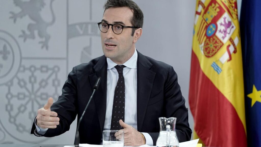 El ministro de Economía, Carlos Cuerpo, en una rueda posterior al Consejo de Ministros.