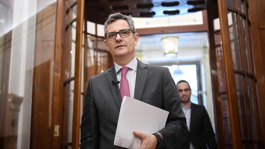 El ministro de Presidencia, Justicia y Relaciones con las Cortes, Félix Bolaños.