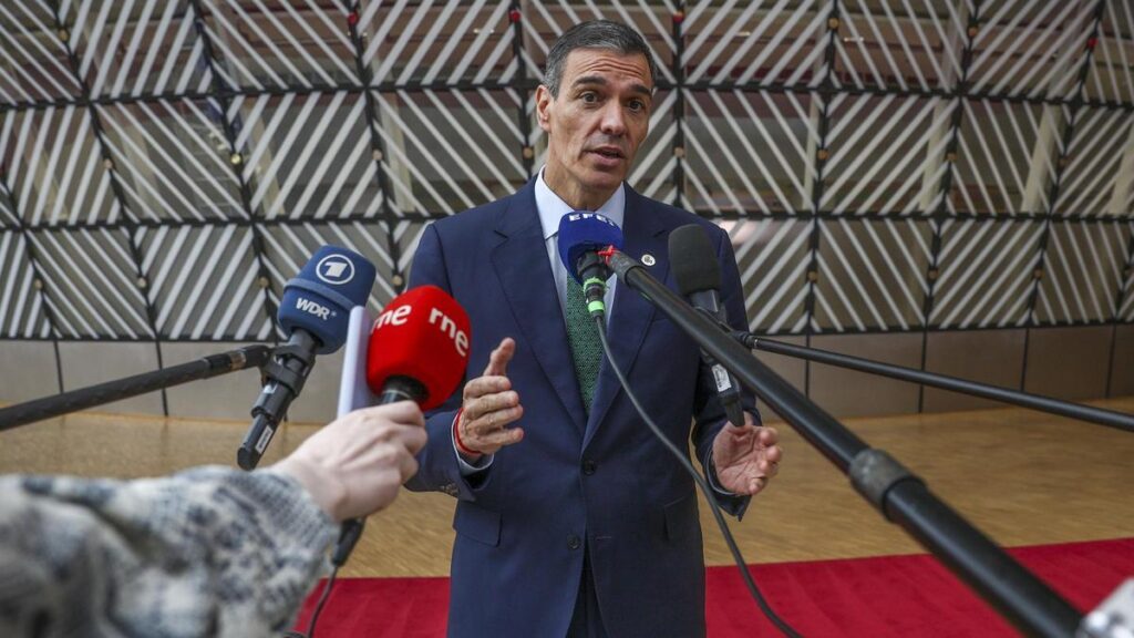 Pedro Sánchez, este jueves en Bruselas.