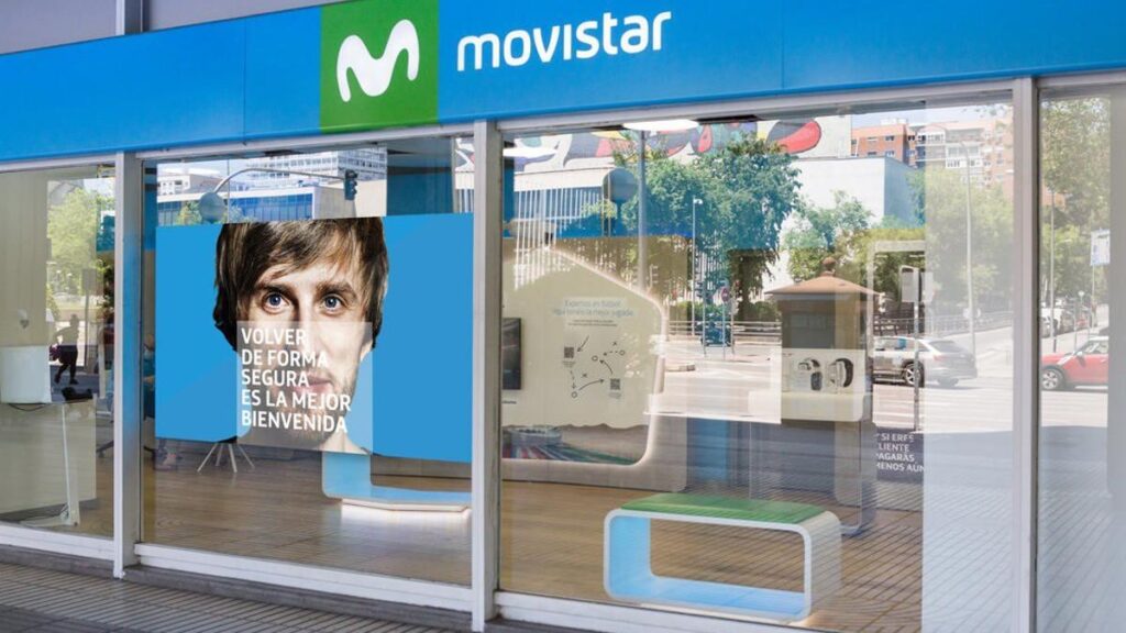 Imagen de una tienda de Movistar en Madrid.