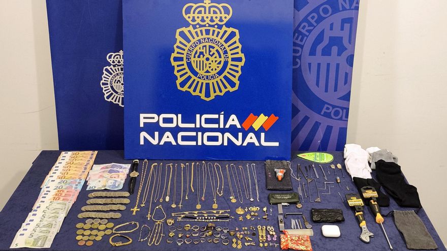 Joyas intervenidas a la banda de ladrones desarticulada en Zamora