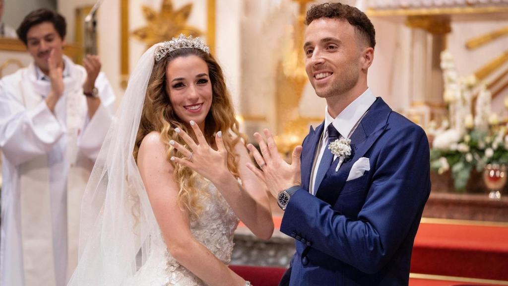 Image du récent mariage entre Diogo Jota et sa femme, Cardoso Rute