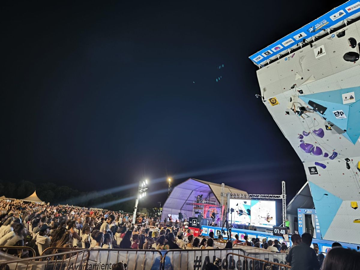 La musique de Santander Smusic dans la Coupe du monde d'escalade, à Alcobendas