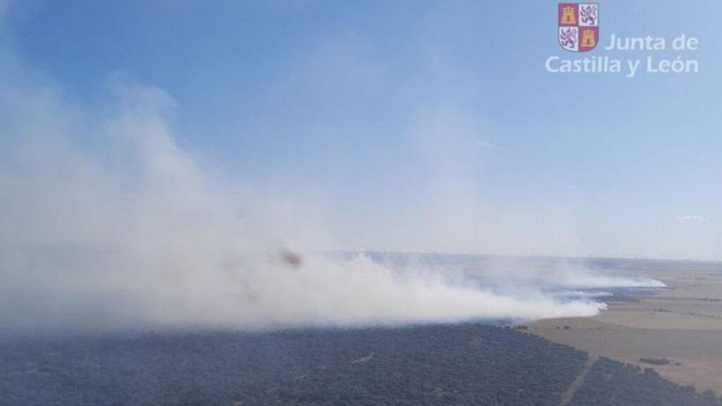 Incendio en Paredes de Monte (Palencia)