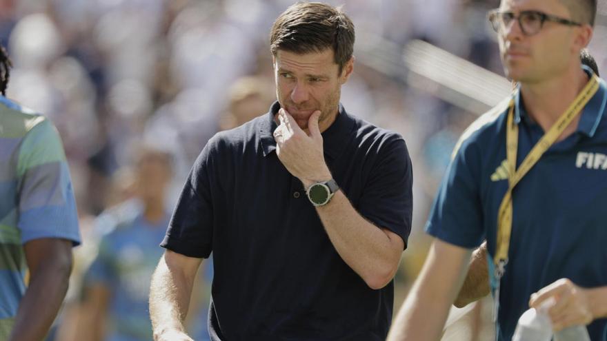 Xabi Alonso, entrenador del Real Madrid, durante el partido contra el PSG.