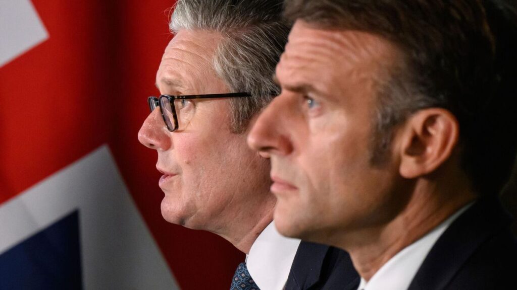 El primer ministro, Keir Starmer, y el presidente francés, Emmanuel Macron.