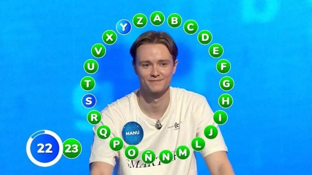 Manu, en una de sus anteriores programas en 'Pasapalabra'