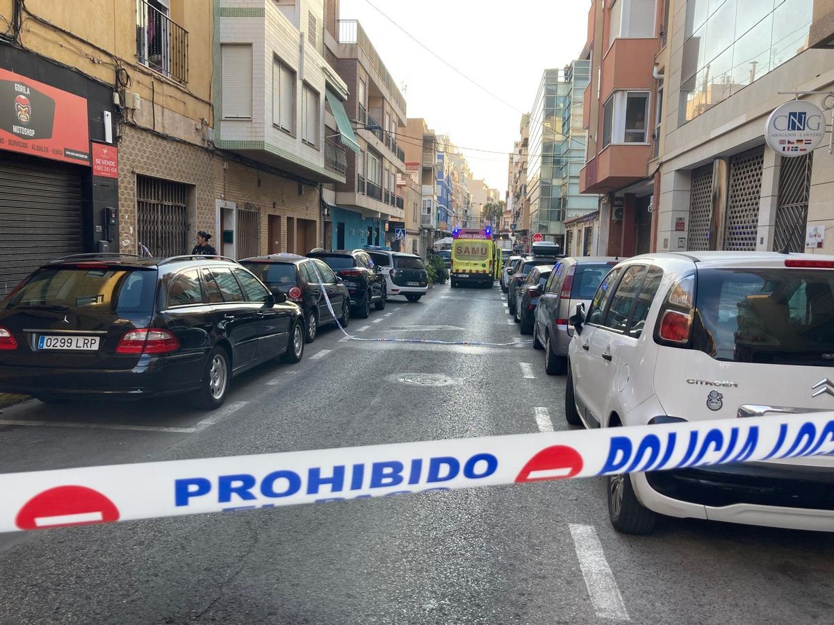 Zone dans laquelle la fusillade s'est produite depuis la rue Pedro Lorca avec des soins de santé