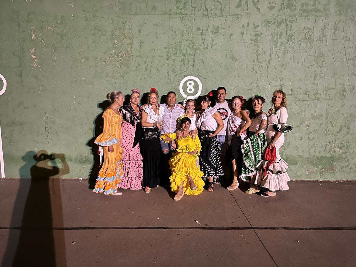 Flamenco après-midi dans des sources de Ropel.