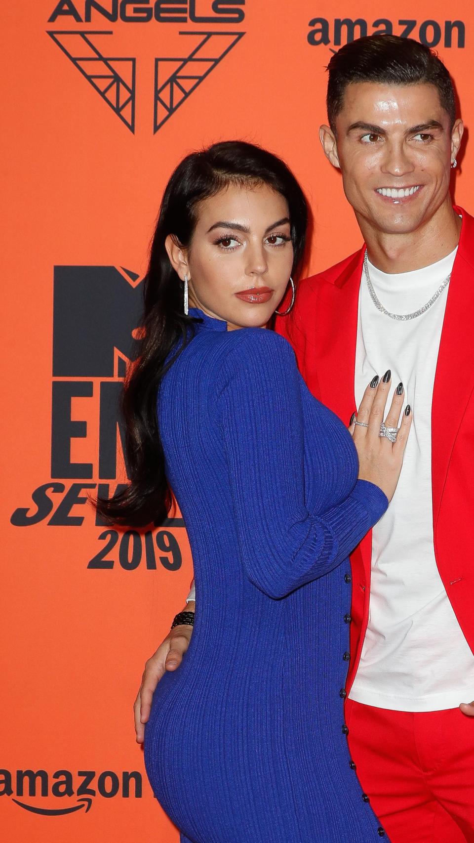 Georgina Rodríguez et Cristiano Ronaldo, dans une image de fichier.