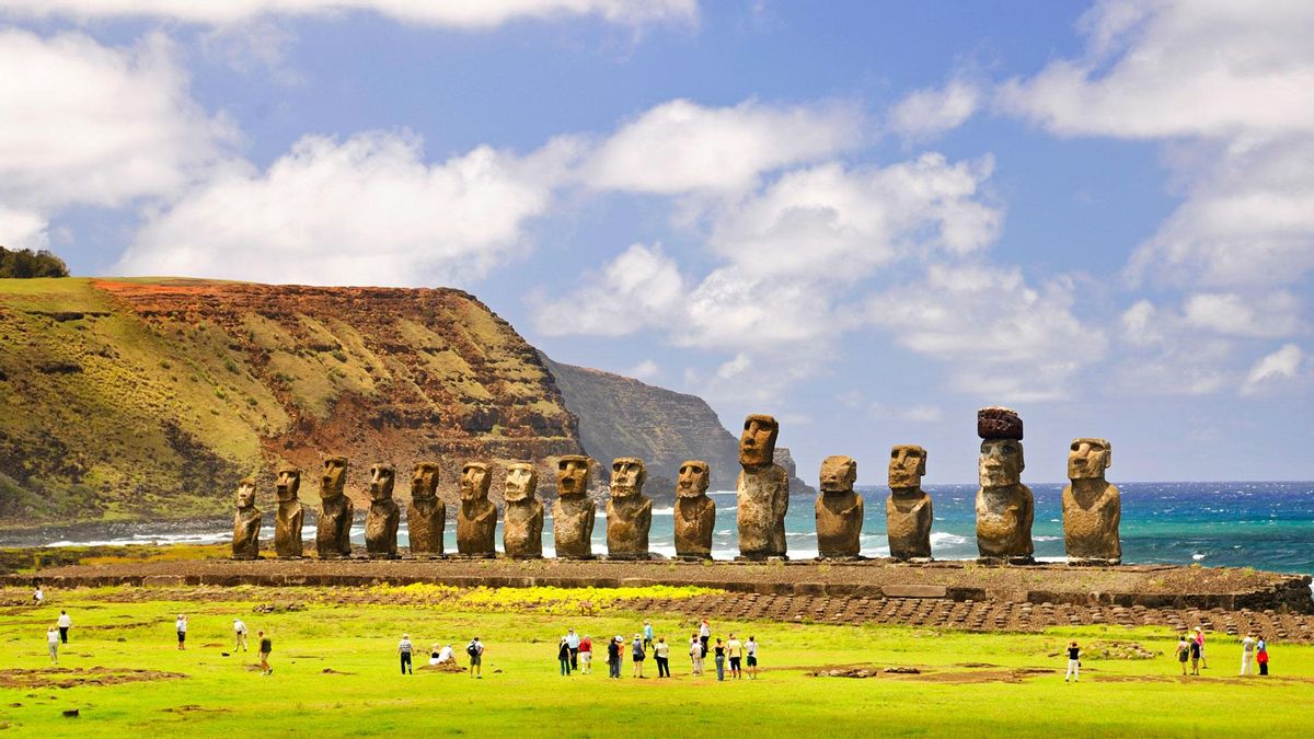 Ahu Tongariki, la famosa plataforma sagrada, amenazada por la subida del mar