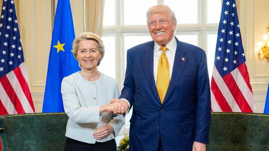 Donald Trump y Ursula von der Leyen en una imagen de archivo